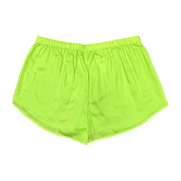 ettitude Sateen Shortie Shorts - Size Medium - Lime - Picture 2 of 8